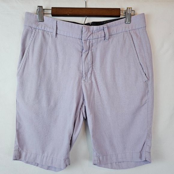 Spirito Santo linen blend pastel‎ purple burmuda shorts, size 34 US - Picture 1 of 4